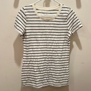 Mossimo Striped Cotton Blend Short Sleeve Tee Shirt